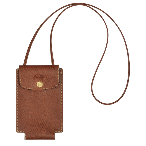Longchamp Le Pliage Original Bőr Telefontok Férfi Barna | 30456NUDO