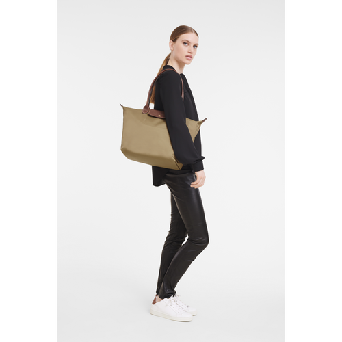 Longchamp Le Pliage Original L Vászon, Recycled canvas Válltáskák Női Bézs | 58167QZOE