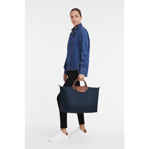 Longchamp Le Pliage Original L Vászon, Recycled canvas Utazótáskák Női Kék | 90245HLVY