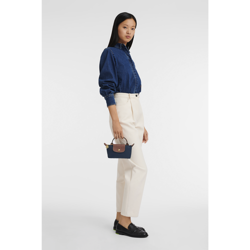 Longchamp Le Pliage Original Vászon, Recycled canvas Pouches Női Kék | 35049UAKC