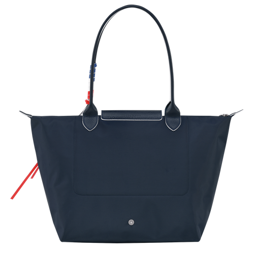 Longchamp Le Pliage Très Paris L Vászon, Recycled canvas Válltáskák Női Kék | 12568CEID