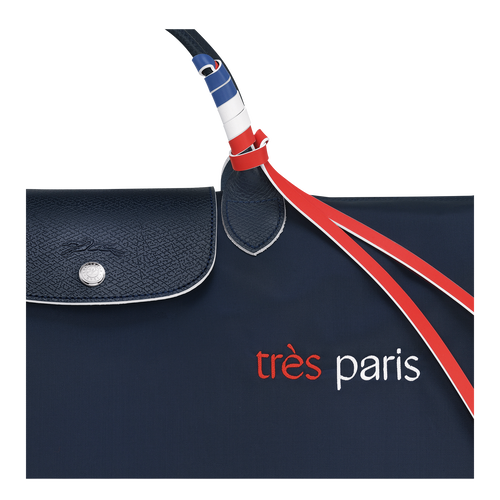 Longchamp Le Pliage Très Paris L Vászon, Recycled canvas Utazótáskák Női Kék | 71594WDYS