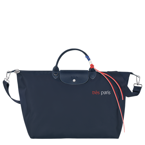 Longchamp Le Pliage Très Paris L Vászon, Recycled canvas Utazótáskák Női Kék | 71594WDYS