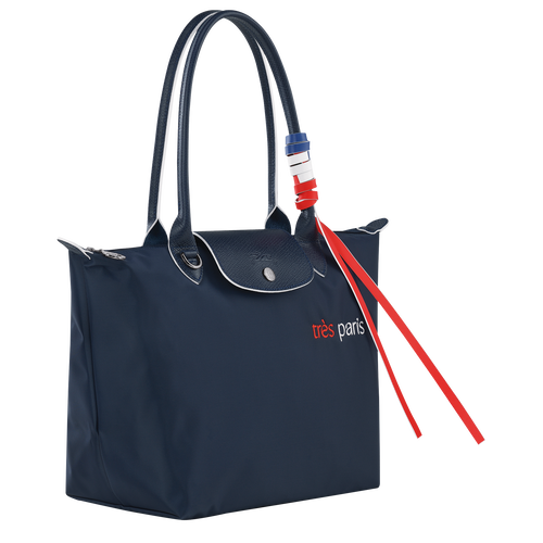 Longchamp Le Pliage Très Paris S Vászon, Recycled canvas Válltáskák Női Kék | 27314CLKY