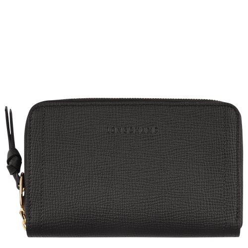Longchamp Mailbox Bőr Pénztárca Női Fekete | 87609HEGK