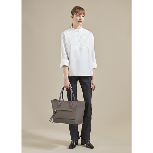 Longchamp Mailbox L Bőr Kézitáska Női Bézs | 95412HWEO