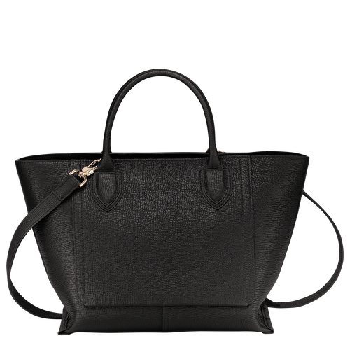 Longchamp Mailbox M Bőr Kézitáska Női Fekete | 97483RHUN