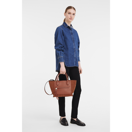 Longchamp Mailbox M Bőr Kézitáska Női Narancssárga | 30962IESU