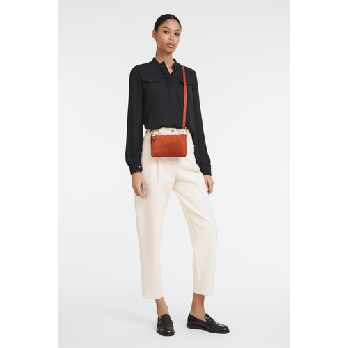 Longchamp Mailbox Soft Bőr Pénztárca Női Narancssárga | 90617HRNW