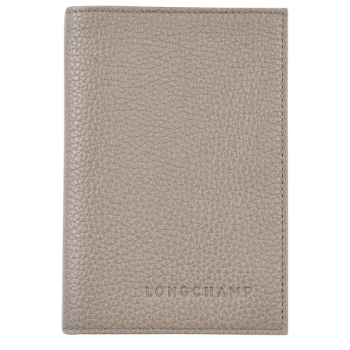 Longchamp Passport cover Le Foulonné Bőr Pouches Női Szürke | 65492LKVI
