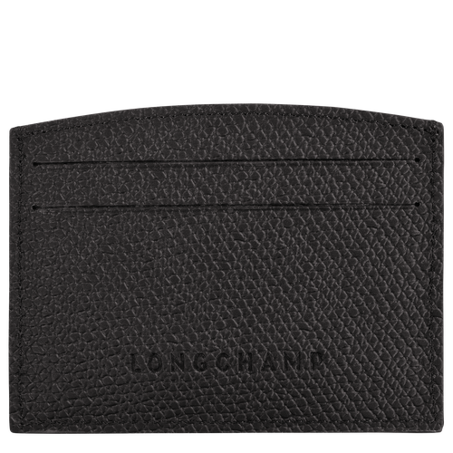 Longchamp Roseau Bőr Kártyatartó Női Fekete | 67091UIWL