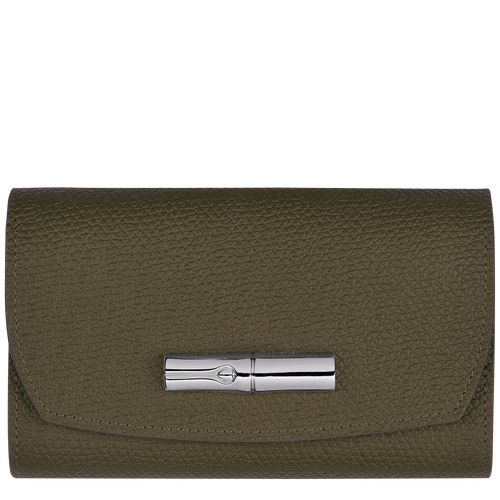 Longchamp Roseau Bőr Pénztárca Női Zöld | 91260MFKB