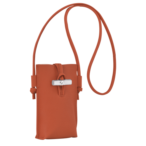 Longchamp Roseau Bőr Telefontok Női Narancssárga | 26471APET