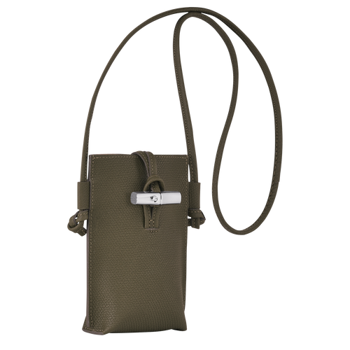 Longchamp Roseau Bőr Telefontok Női Zöld | 51960JFAN