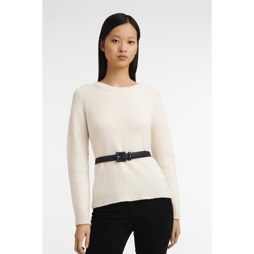 Longchamp Roseau Bőr Öv Női Fekete | 24570CXID