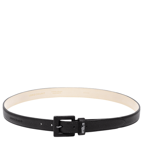 Longchamp Roseau Bőr Öv Női Fekete | 24570CXID
