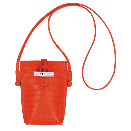 Longchamp Roseau Croco Bőr Telefontok Női Narancssárga | 25138QRVZ