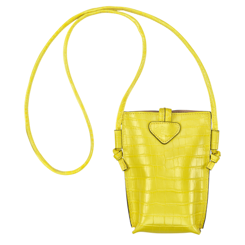 Longchamp Roseau Croco Bőr Telefontok Női Sárga | 57430EBPY