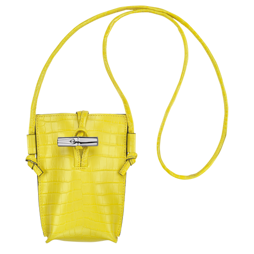 Longchamp Roseau Croco Bőr Telefontok Női Sárga | 57430EBPY