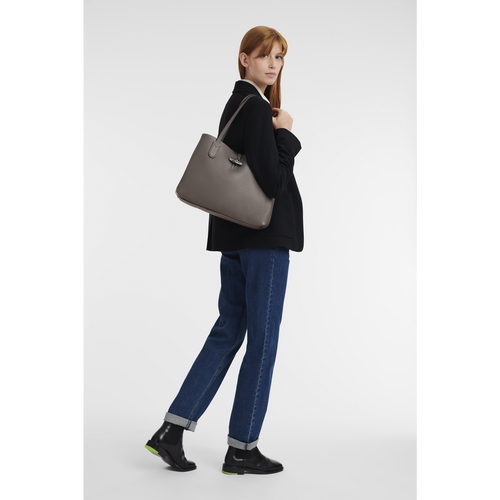 Longchamp Roseau Essential Bőr Válltáskák Női Szürke | 61907AKSV
