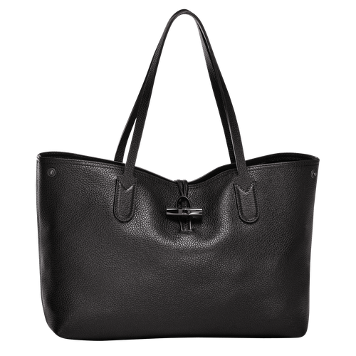 Longchamp Roseau Essential Bőr Válltáskák Női Fekete | 91064EZFM
