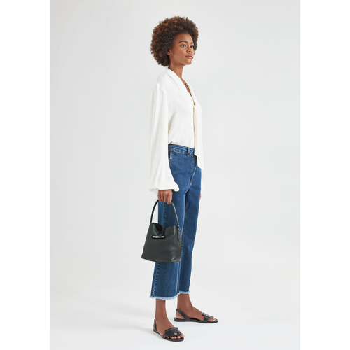 Longchamp Roseau Essential S Bőr Crossbody Táska Női Fekete | 43975WBUG
