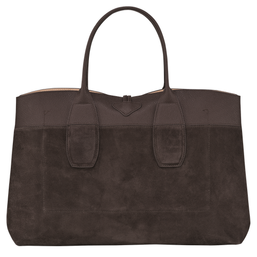Longchamp Roseau L Bőr Kézitáska Női Barna | 18490XTAQ