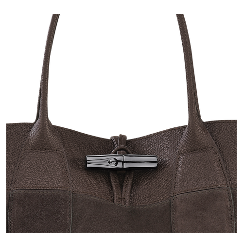 Longchamp Roseau L Bőr Kézitáska Női Barna | 18490XTAQ