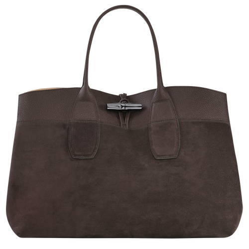 Longchamp Roseau L Bőr Kézitáska Női Barna | 18490XTAQ