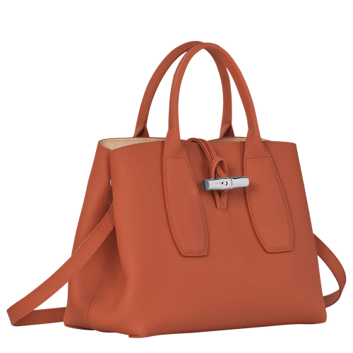 Longchamp Roseau M Bőr Kézitáska Női Narancssárga | 35486VMNL