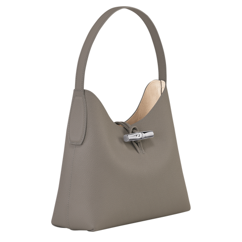 Longchamp Roseau M Bőr Válltáskák Női Szürke | 63152WMVF