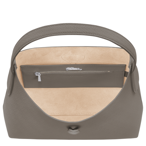 Longchamp Roseau M Bőr Válltáskák Női Szürke | 63152WMVF