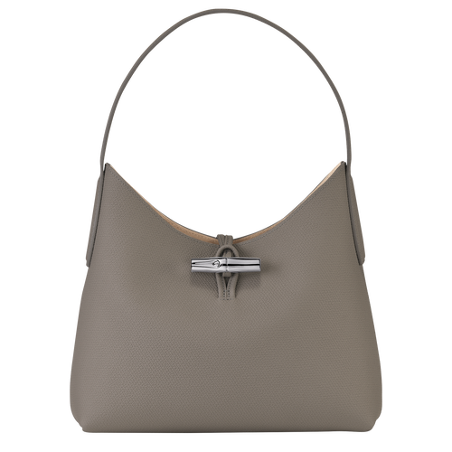 Longchamp Roseau M Bőr Válltáskák Női Szürke | 63152WMVF