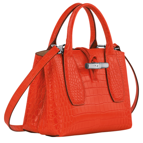 Longchamp Roseau S Bőr Kézitáska Női Narancssárga | 72109RZQN