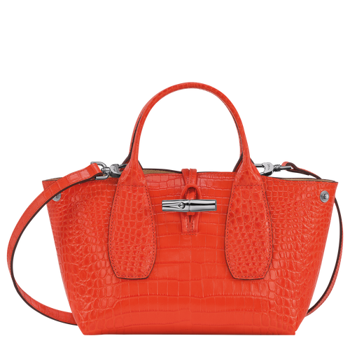 Longchamp Roseau S Bőr Kézitáska Női Narancssárga | 72109RZQN
