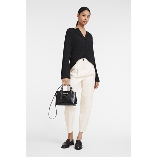 Longchamp Roseau S Bőr Kézitáska Női Zöld | 47892GFSP