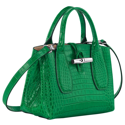 Longchamp Roseau S Bőr Kézitáska Női Zöld | 47892GFSP