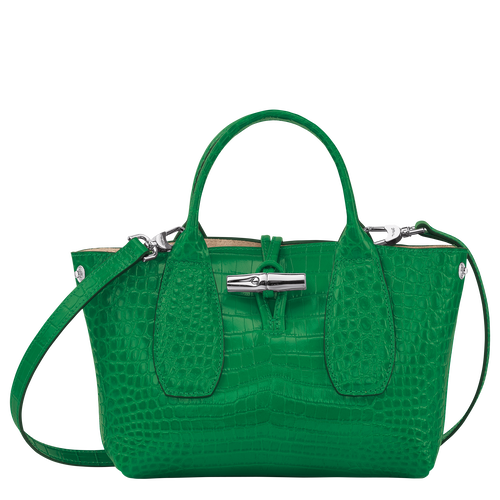 Longchamp Roseau S Bőr Kézitáska Női Zöld | 47892GFSP