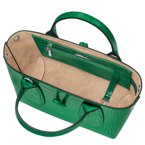 Longchamp Roseau S Bőr Kézitáska Női Zöld | 47892GFSP