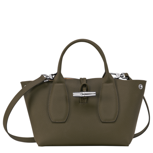 Longchamp Roseau S Bőr Kézitáska Női Zöld | 83120PBES