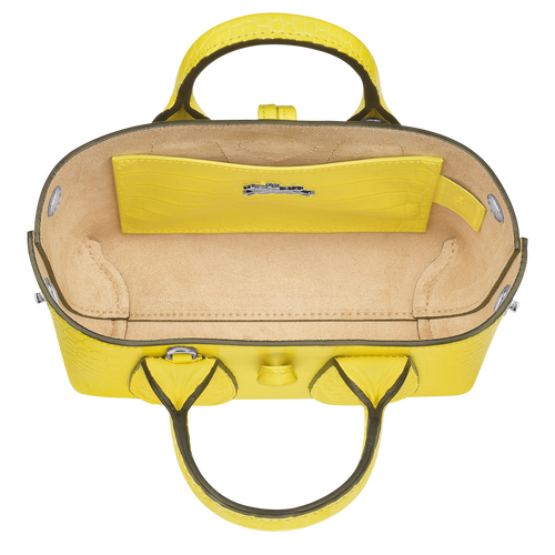 Longchamp Roseau XS Bőr Kézitáska Női Sárga | 29438ZOIK