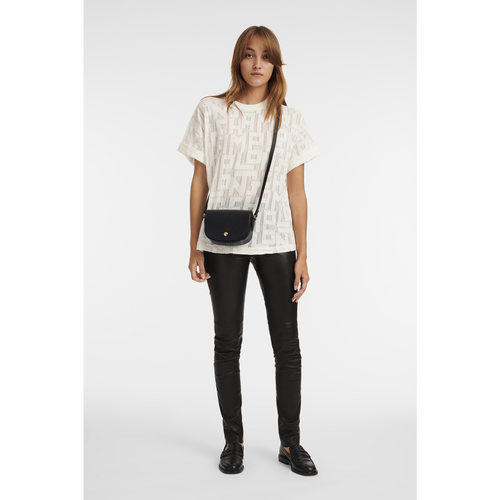 Longchamp épure Bőr Crossbody Táska Női Fekete | 45907DLPN