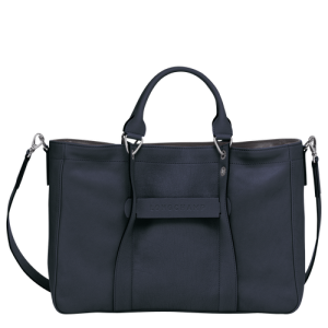 Longchamp 3D M Bőr Kézitáska Női Kék | 75689LMHA