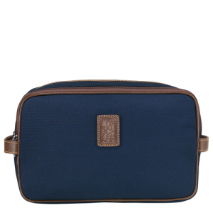 Longchamp Boxford Vászon Toaletttáskák Férfi Kék | 58496WSZH