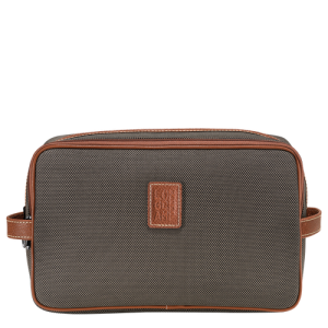 Longchamp Boxford Vászon Toaletttáskák Női Barna | 79135EUDC