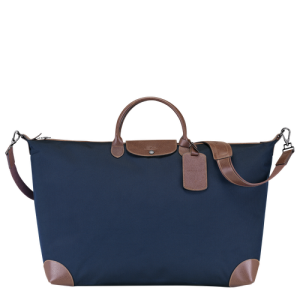 Longchamp Boxford XL Vászon Utazótáskák Női Kék | 24810VDQY