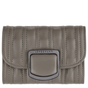 Longchamp Brioche Bőr Kártyatartó Női Szürke | 25037SOPT
