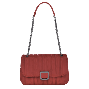 Longchamp Brioche M Bőr Crossbody Táska Női Piros | 95012GHTQ