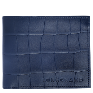 Longchamp Croco Block Bőr Pénztárca Női Kék | 04379TKGA