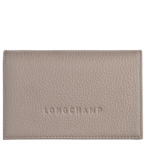 Longchamp Le Foulonné Bőr Kártyatartó Férfi Szürke | 91253EMPS
